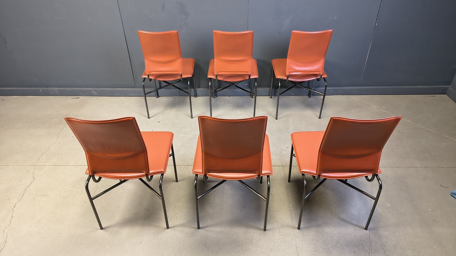 Ross Littel For Matteo Grassi Set Of 6 Dining Chairs, 1970s photo buy