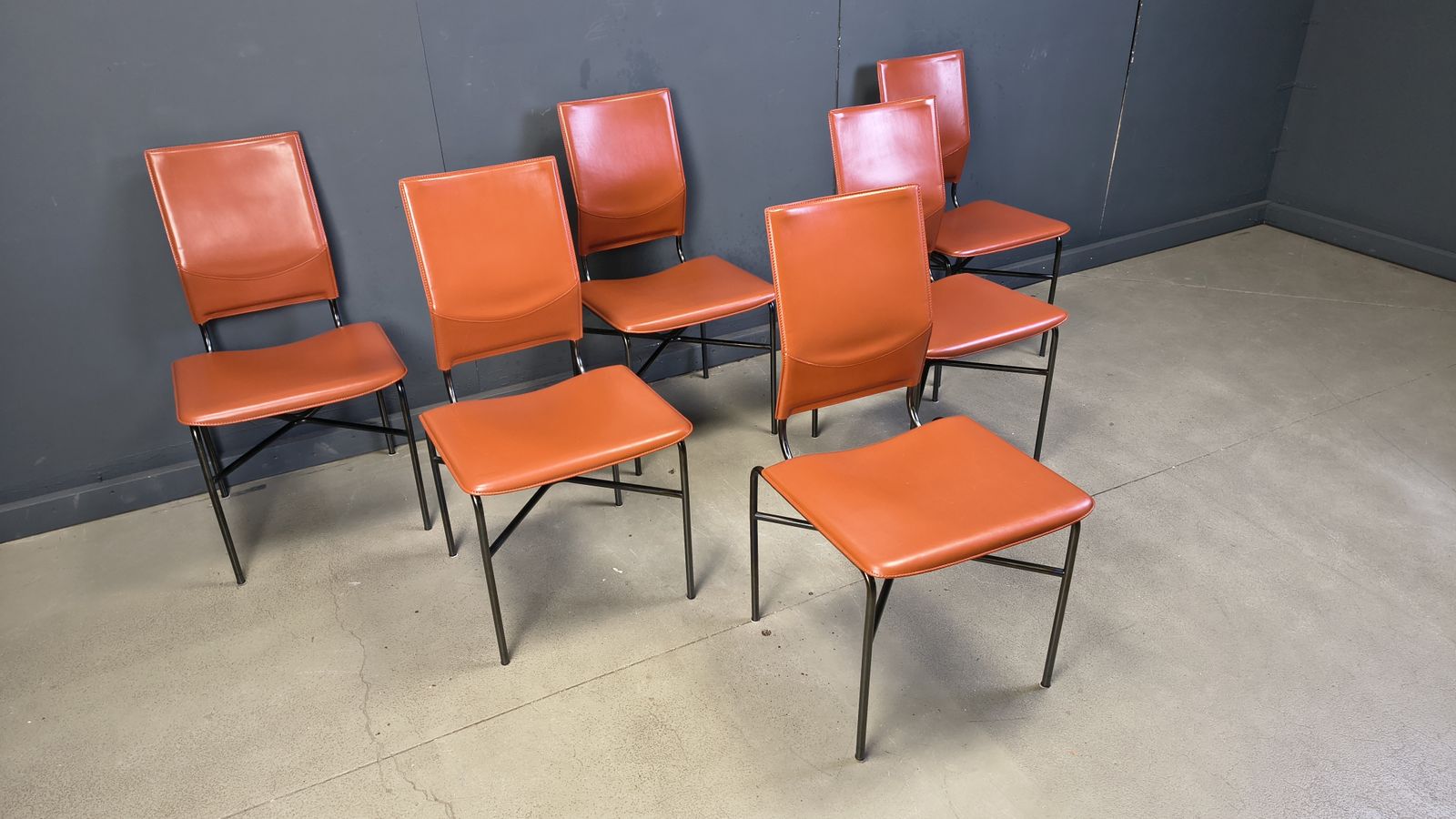 Furniture Ross Littel For Matteo Grassi Set Of 6 Dining Chairs, 1970s photo