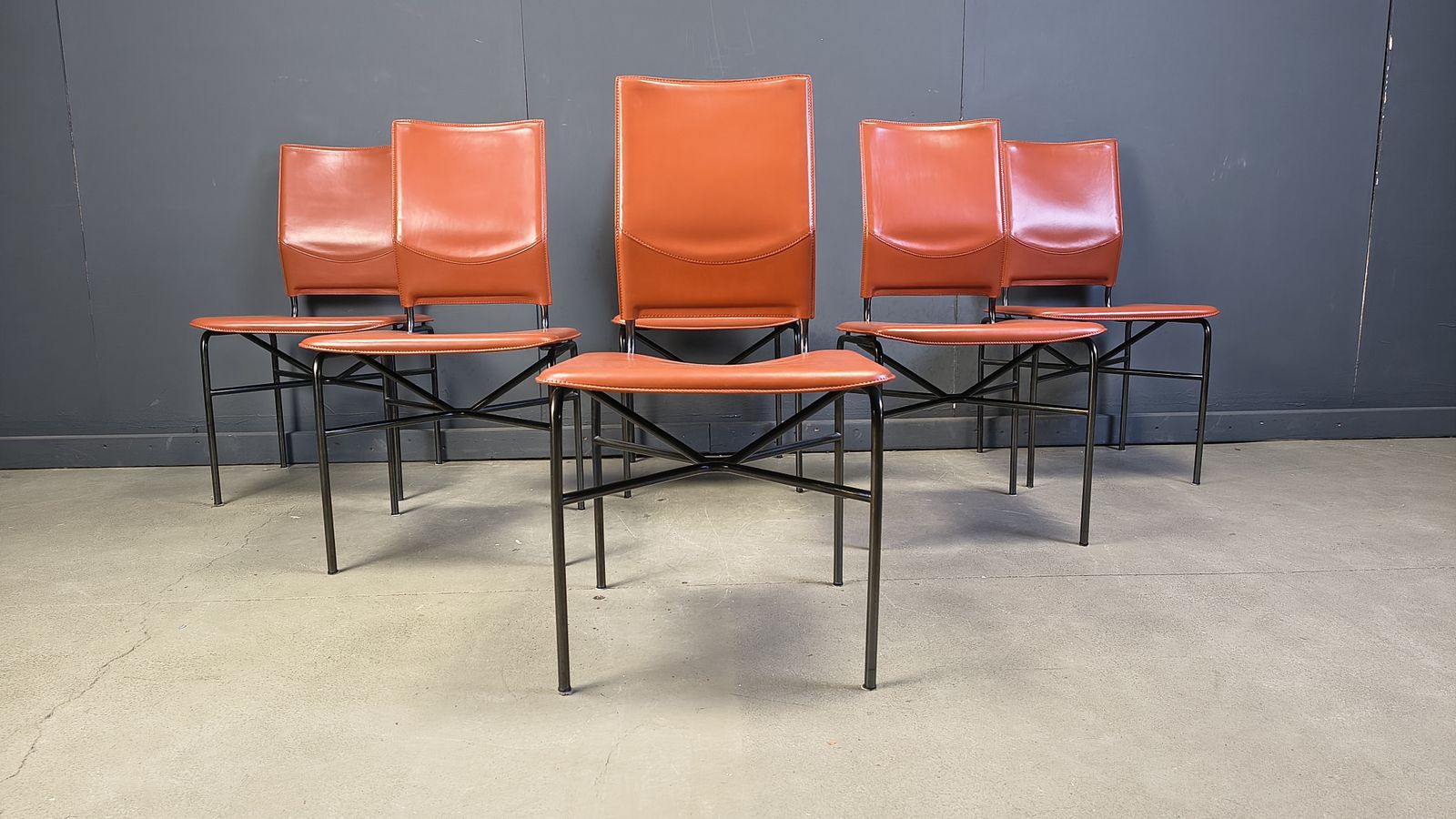 photo buy Ross Littel For Matteo Grassi Set Of 6 Dining Chairs, 1970s