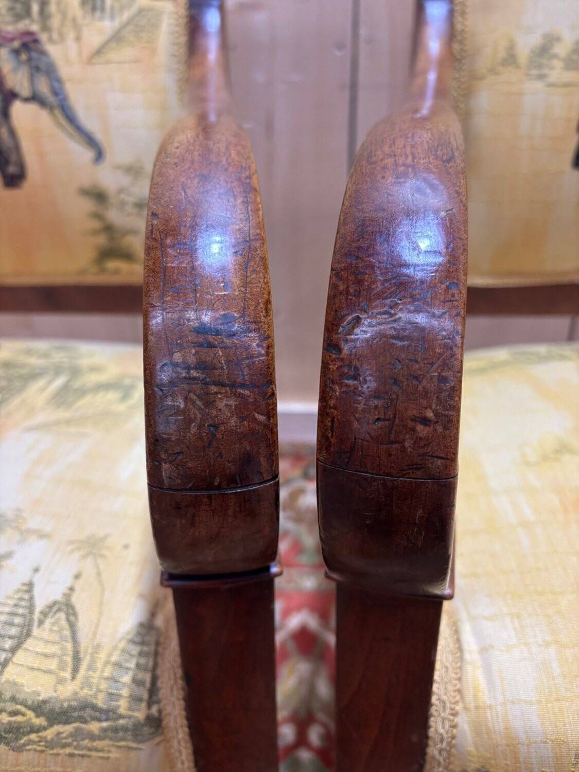 Pair Of 19th Century Armchairs With A Scrolled Back photo vinterior