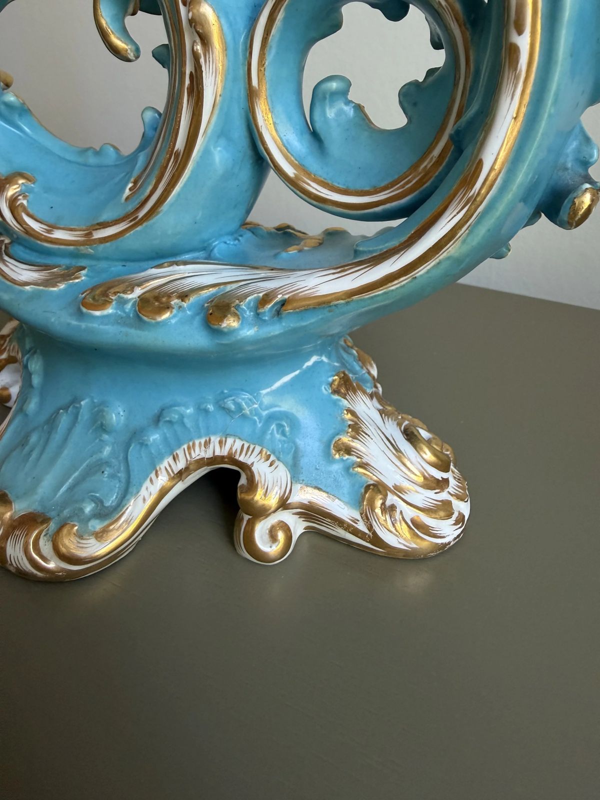 Early 19th Century Porcelain Candelabrum, Attributed To Coalport photo buy