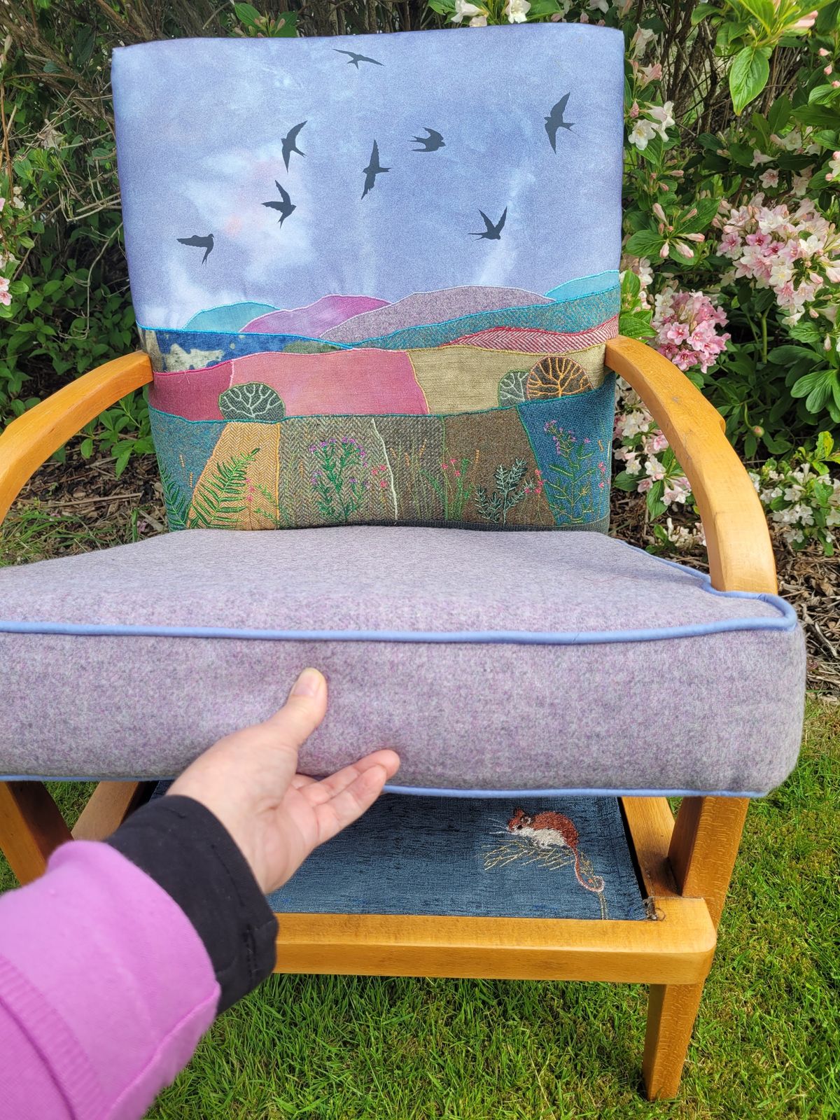 Landscape Chair Original Textile Art Scotland photo Furniture