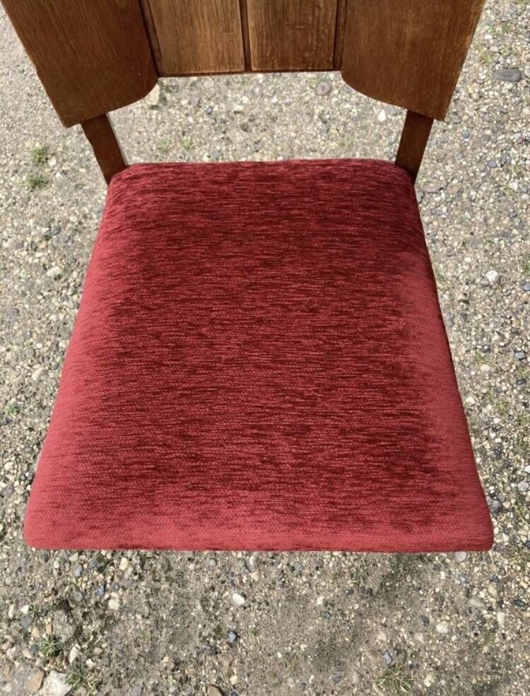 6 Art Deco Chairs With Red Velvet Seat photo 520.0
