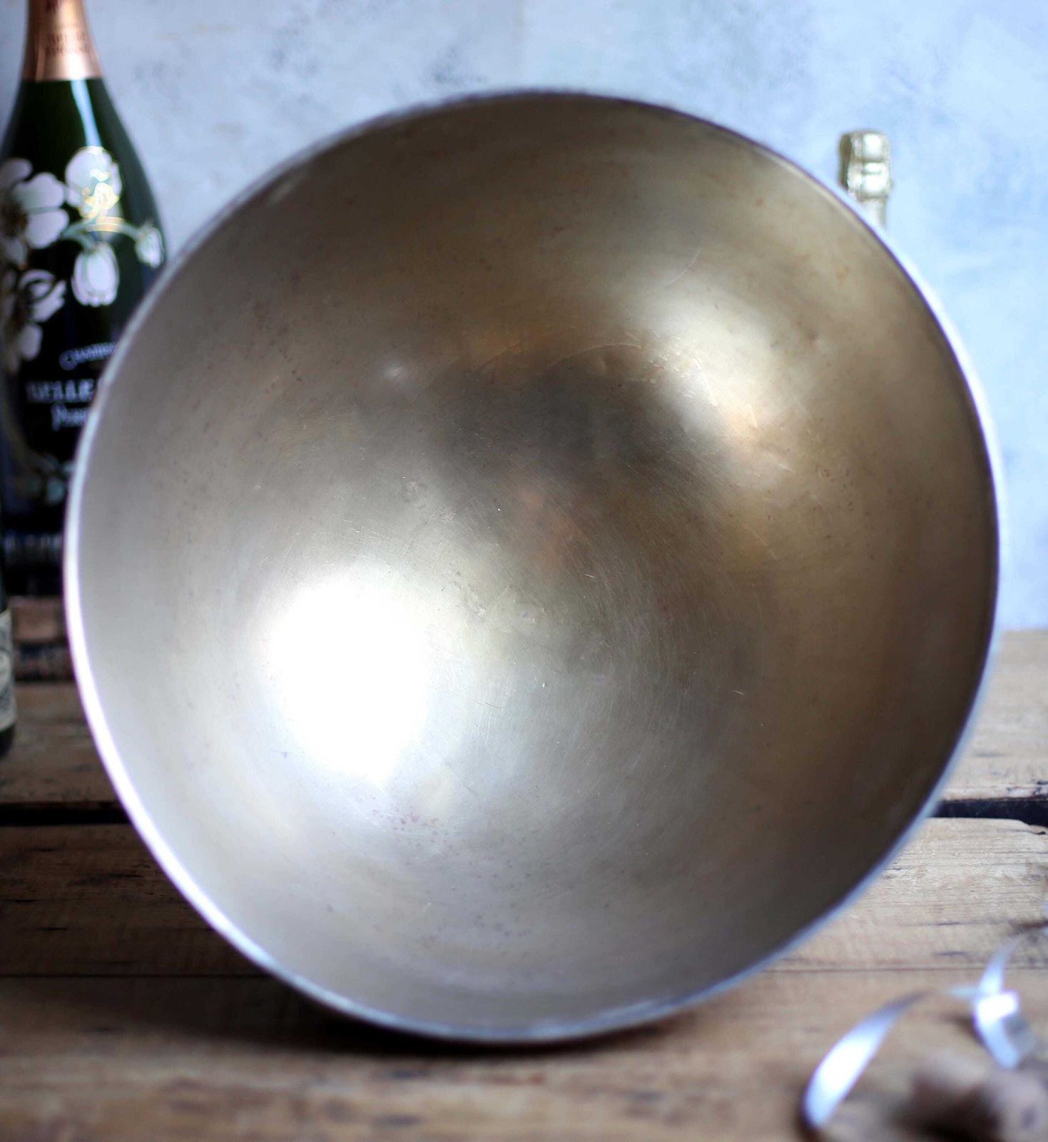 Large Antique Bricout Champagne Bath Silver Plate Ice Bucket French Wine Cooler photo vintage