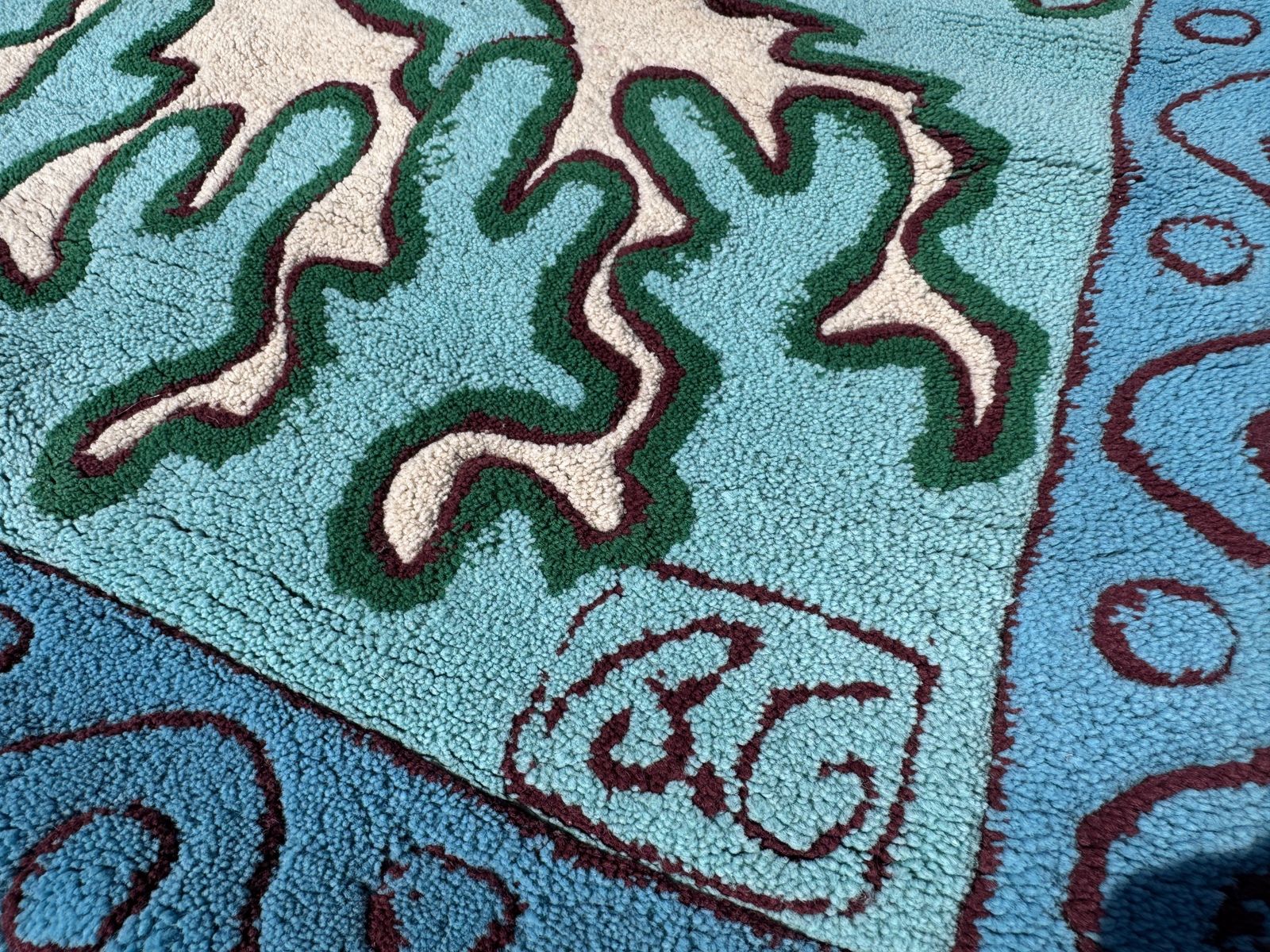 Hand Knotted Wool Poseidon Rug By Elizabeth Garouste And Mattia Bonetti photo for sale