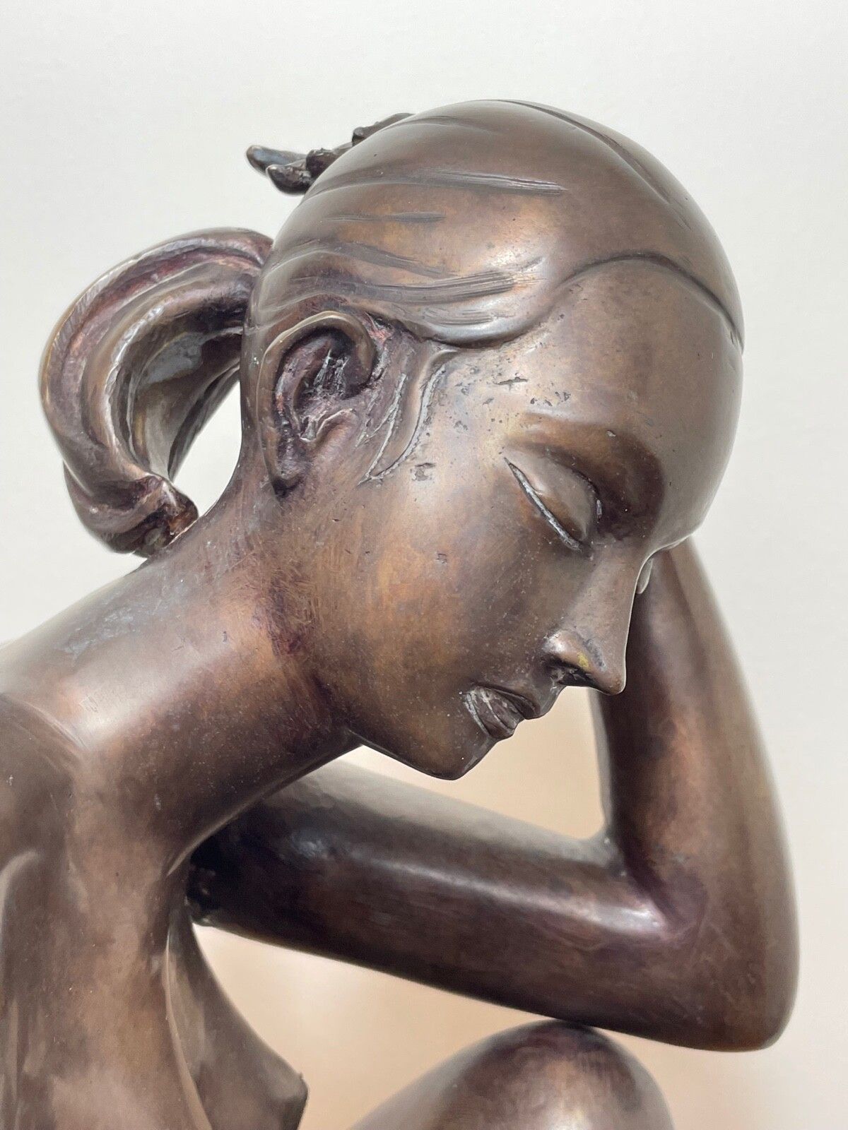 Art Bronze Seated Nude Woman Sculpture — Follower Of Judy (J.A.) Onder photo