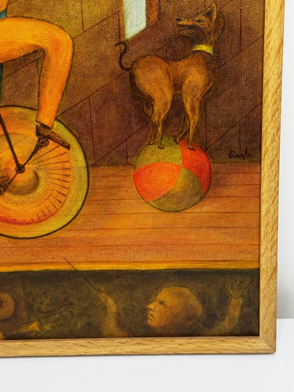 Mid Century Circus Cyclist — Lyrical Surrealism In The Manner Of Paul Delvaux, C1966 photo buy
