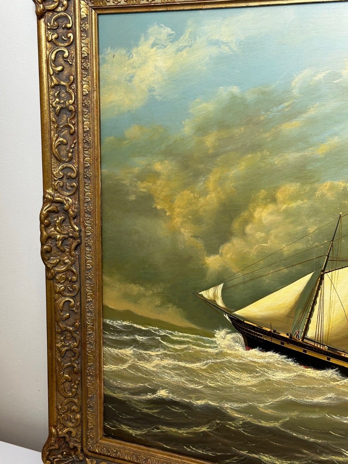 Groot historisch olieschilderij SS Great Britain stoomschip door Salvatore Colacicco photo 4500.0