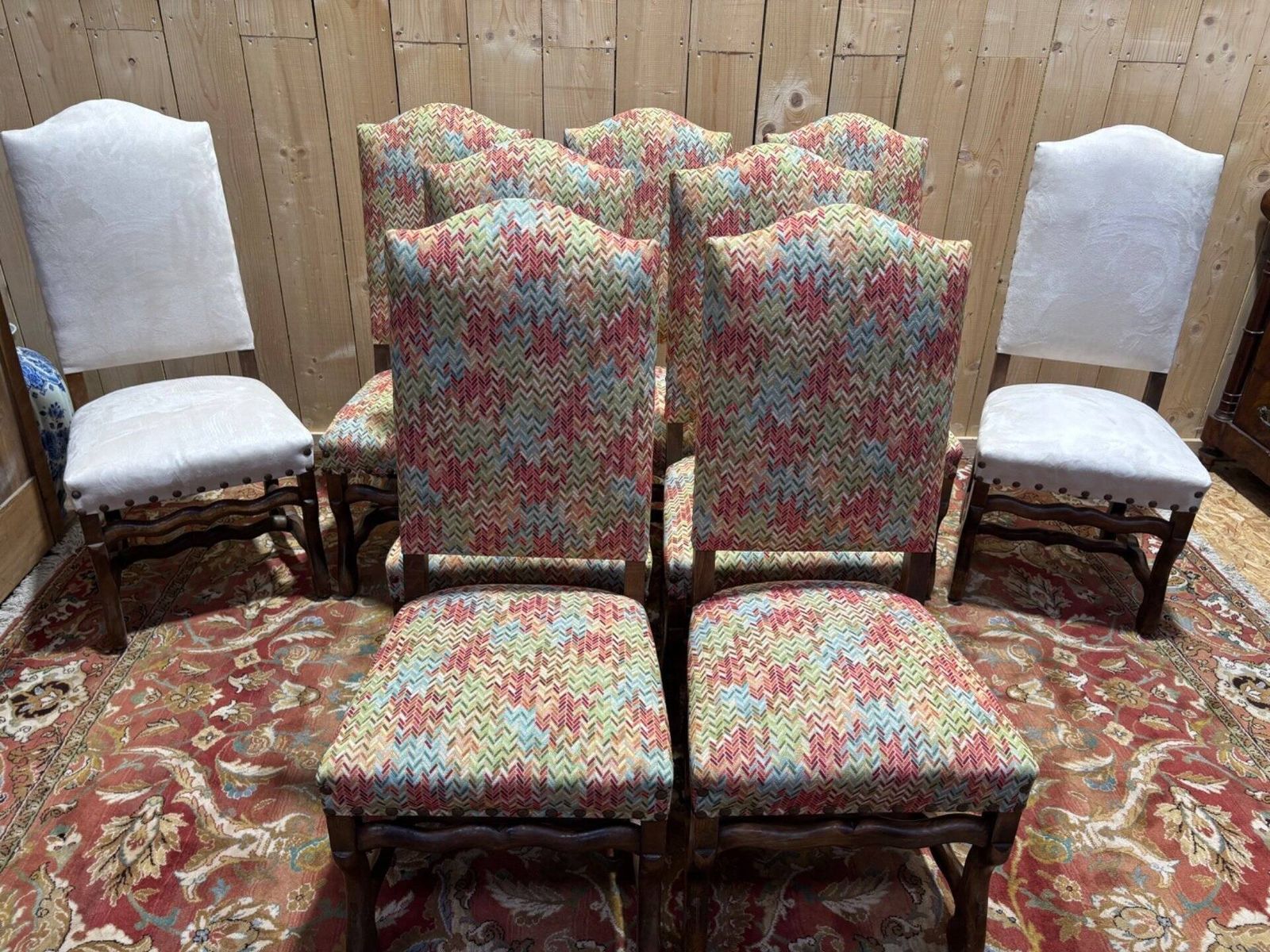 Set Of 9 Louis XIII Style Chairs photo for sale
