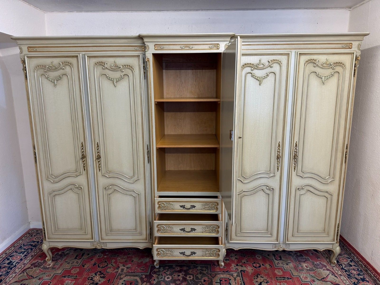 photo furniture Stunning French Rococo Style Five Door Carved Armoire/Wardrobe