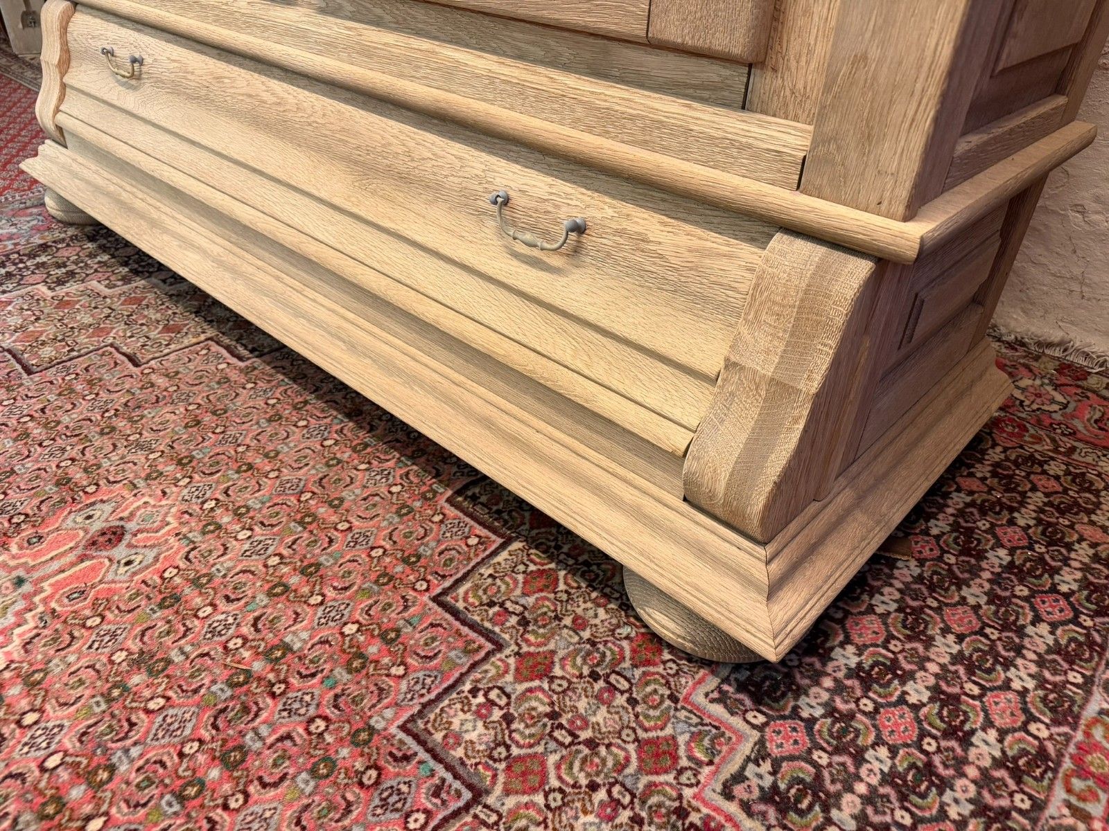 photo for sale French Bleached Country Oak Armoire/Housekeepers Cupboard Circa Board Circa 1930