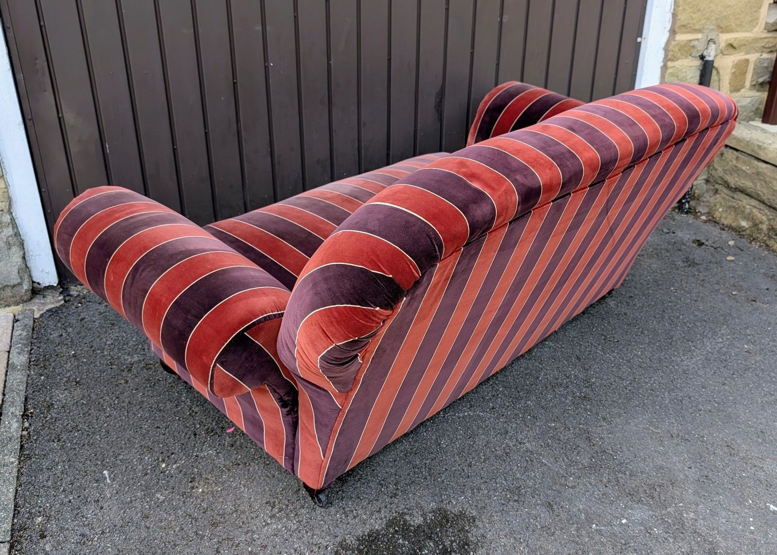 Vintage Drop Arm End Small Two Seater Sofa Chaise Longue photo 695.0