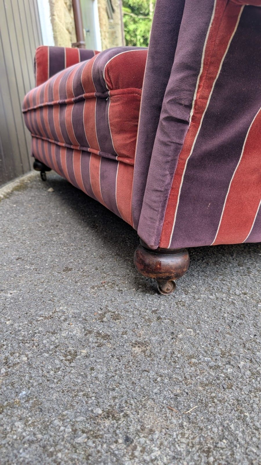 Vintage Drop Arm End Small Two Seater Sofa Chaise Longue photo vintage
