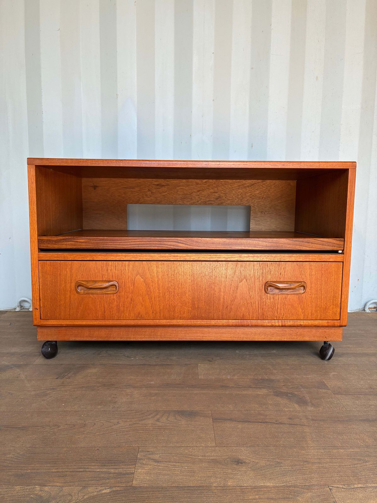 G Plan Teak Tv Unit / Media Cabinet On Castors Mid Century Vintage Retro Storage photo buy