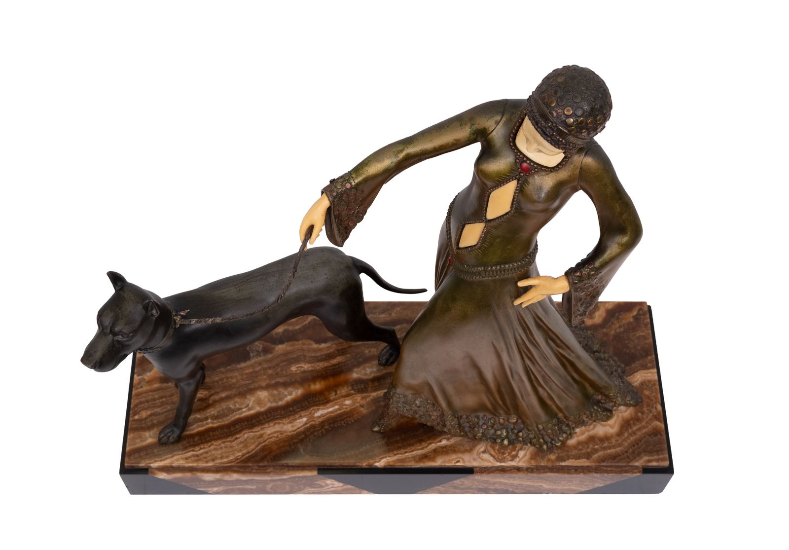 photo vintage Large Impressive Art Deco Statue, “The Guardian” By Georges Gori 1920s France