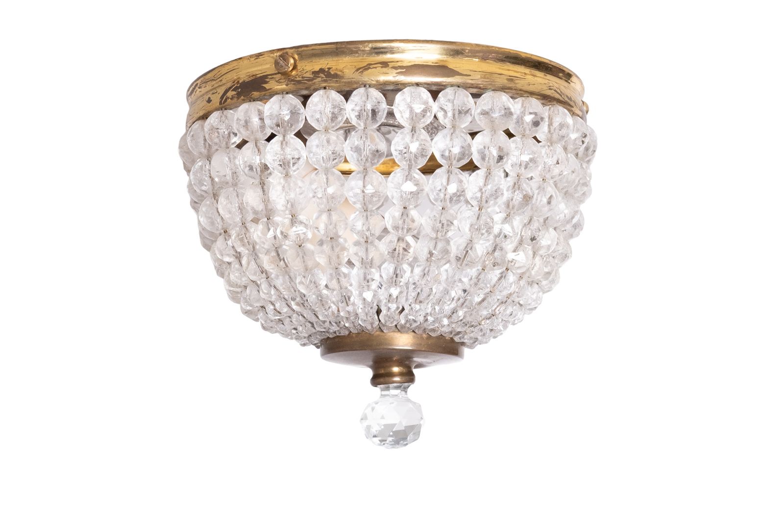 Miniatuur kristalglazen hanglamp, ca. jaren 1950, Frankrijk