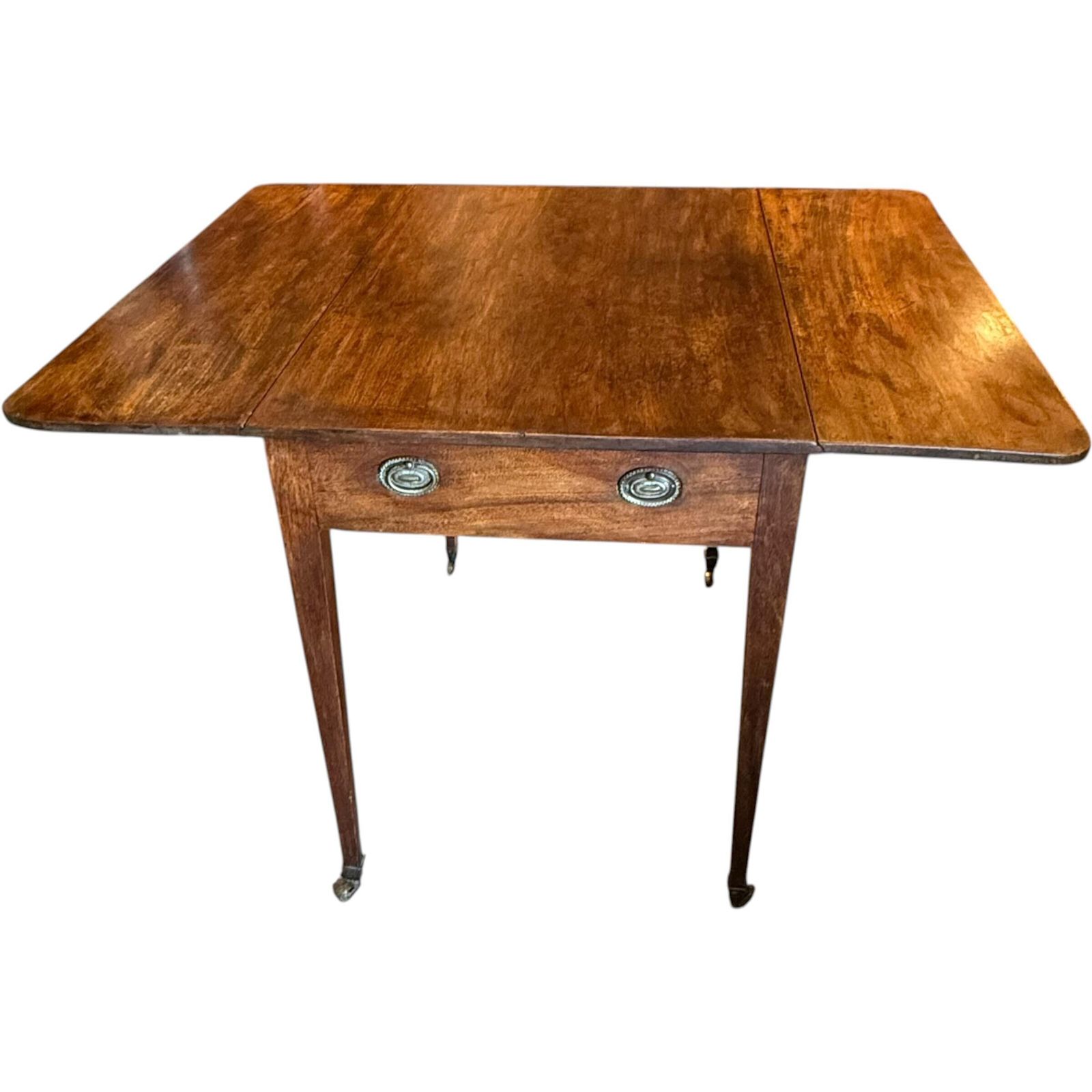 Antique Georgian Mahogany Pembroke Table, Drop Leaf Side Table, English Antique Furniture, Occasional Table With Drawer photo buy