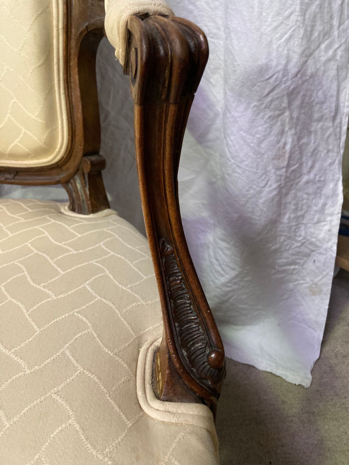 Pair Of Beige Louis XV Style Armchairs. photo furniture