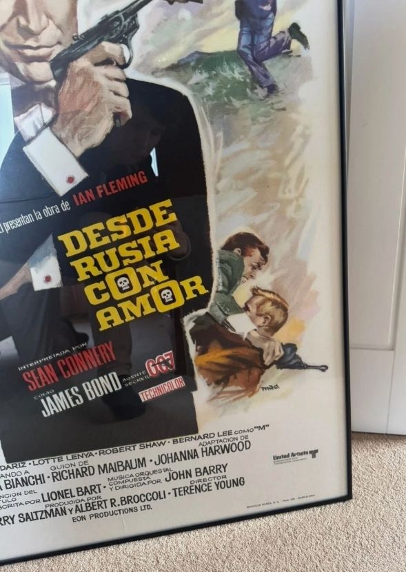 From Russia With Love James Bond Framed Poster Spanish 1974 photo Art