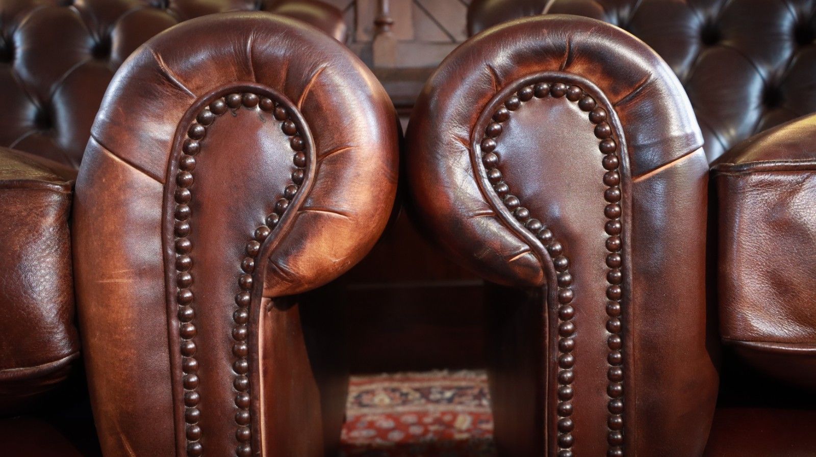 Stunning Pair George Smith Bulgari Club Library Leather Armchairs Dark Tan  🚚 photo buy