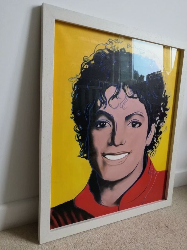 Michael Jackson Andy Warhol Style Oil Painting. Pop Art Reproduction Copy photo furniture