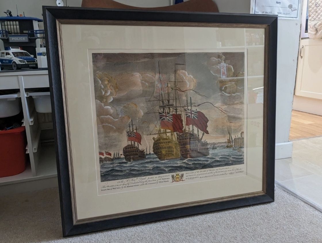 View Of The 'Terrible', 'Neptune' & 'Severn'r. Shortprint. British Royal Navy photo furniture