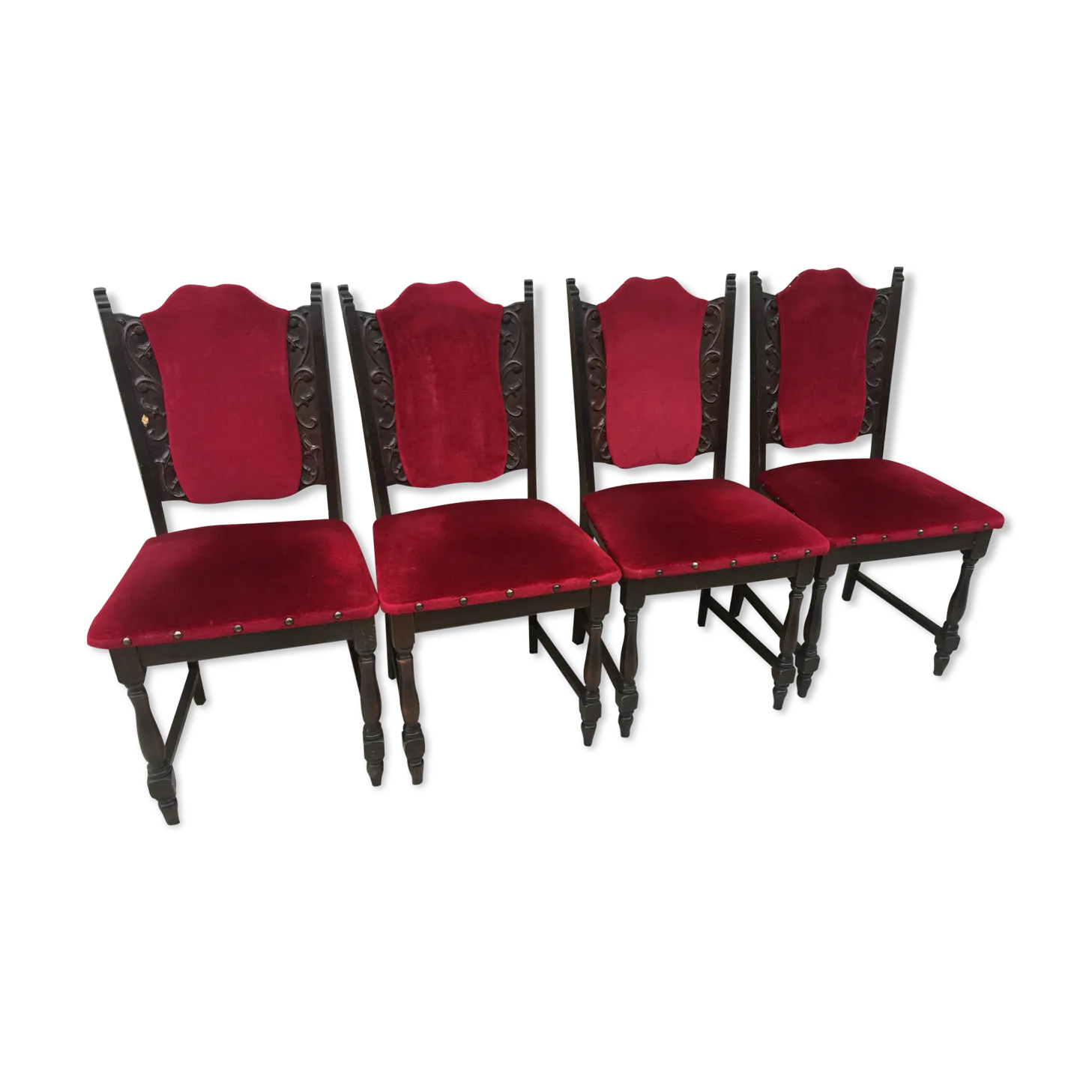 Set Of 4 Monasteries Chairs., Mid 20th Century