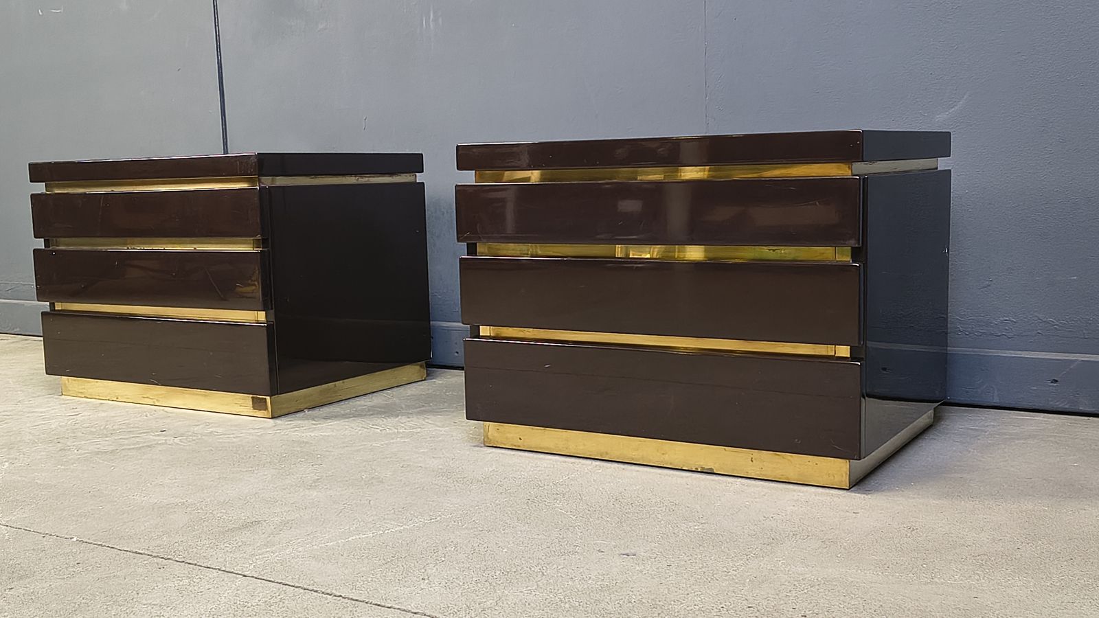 Pair Of Bedside Cabinets By Jean Claude Mahey, 1970s photo 1650.0