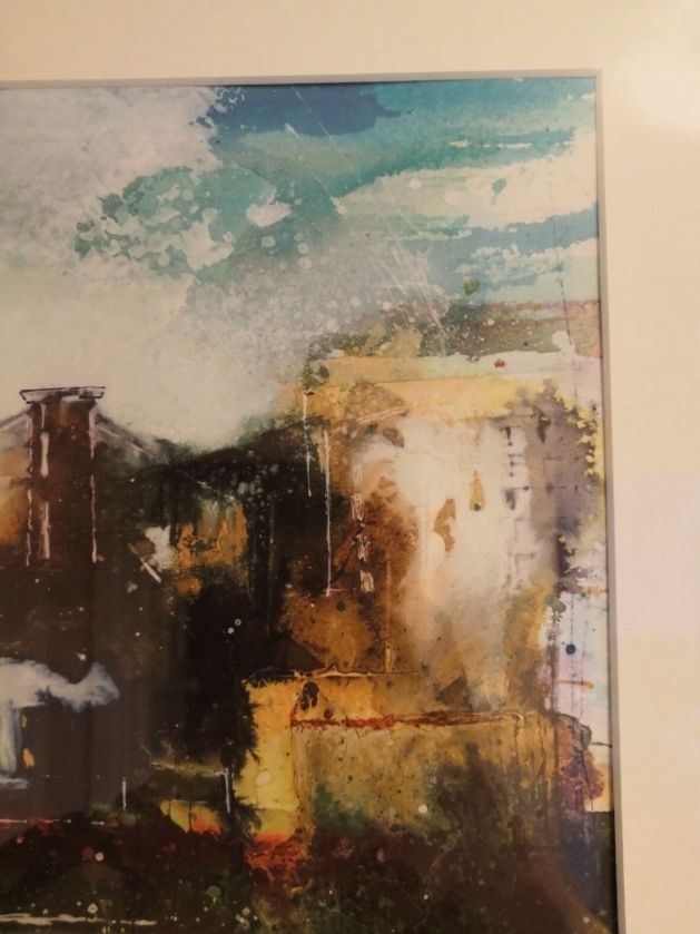 Clifton Suspension Bridge Print. Bristol. Impressionist Art. Ink photo furniture