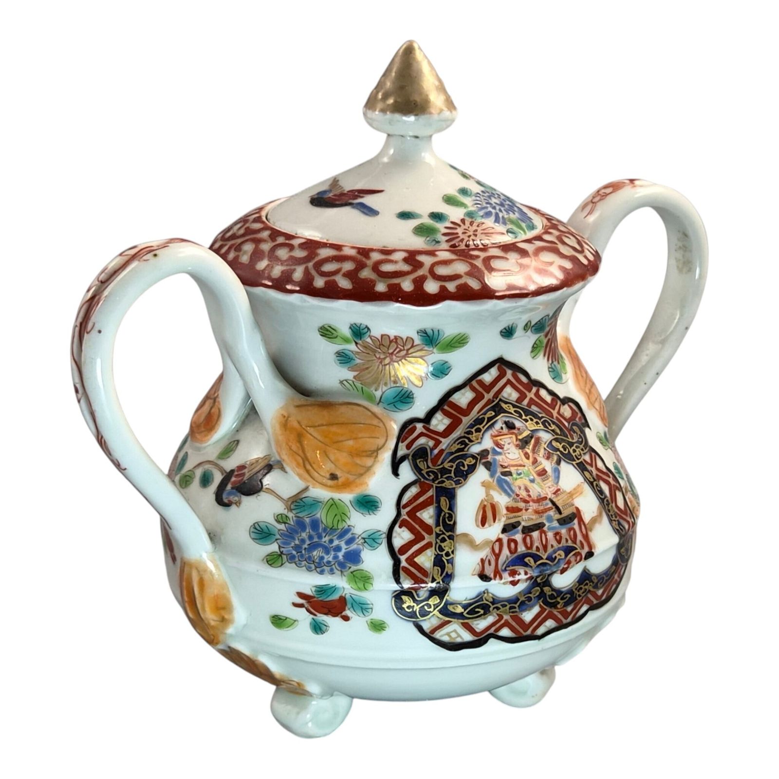 Antiek Japans Imari suikerpot, Hichozan Fukagawa, Meiji-periode photo vinterior