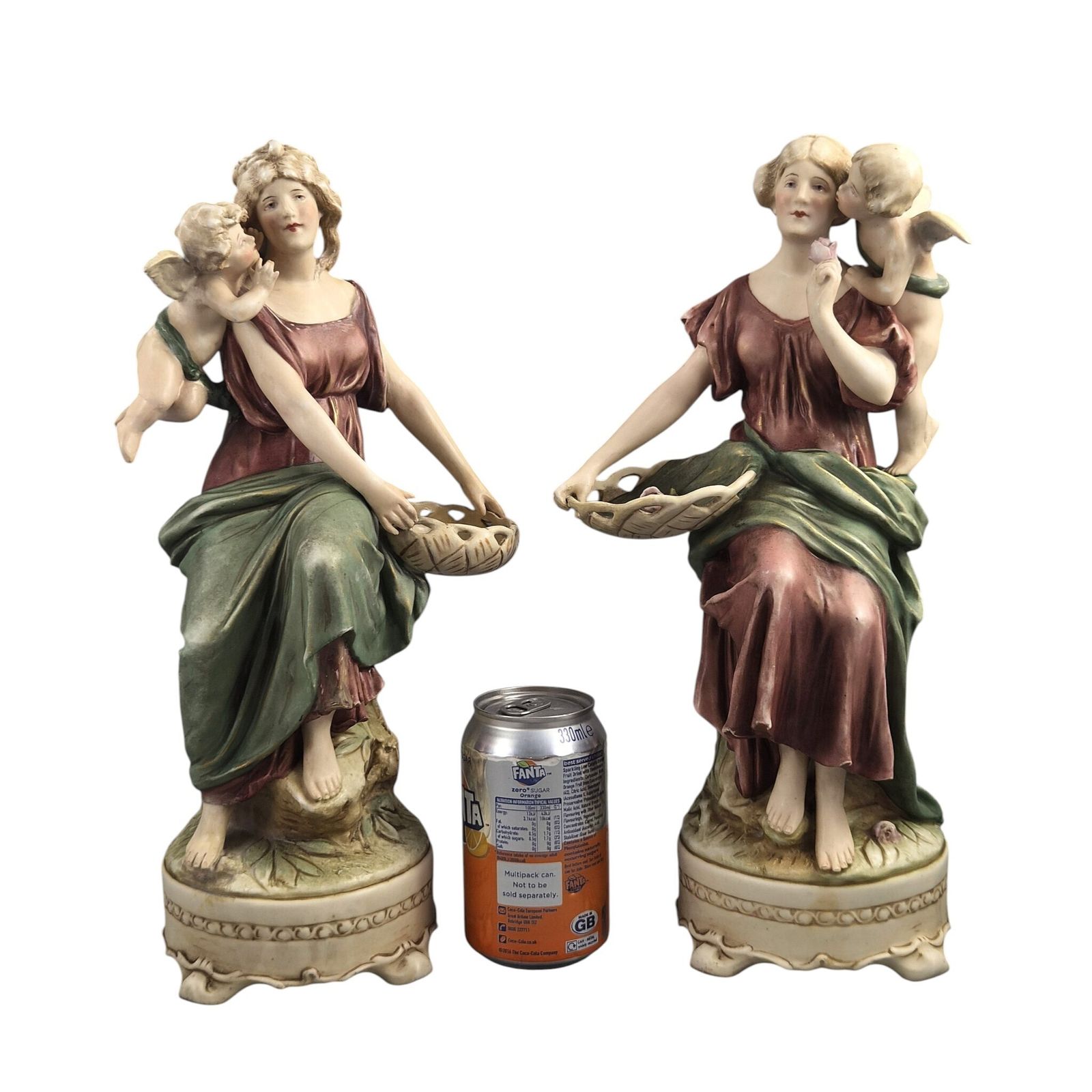 photo furniture Royal Dux Bohemia Art Nouveau Maiden Figures By H. Schubert