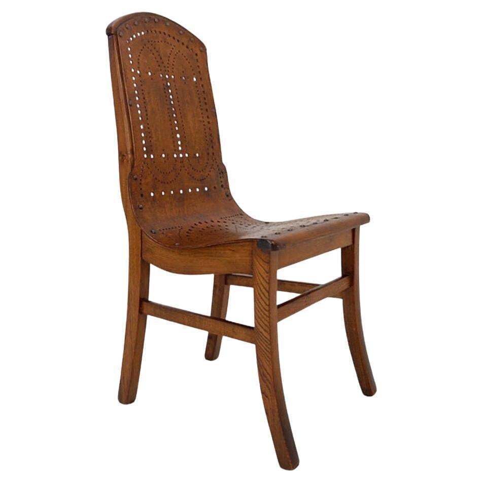 Church Chairs With Perforated Plywood, 1920s  Perforated Plywood