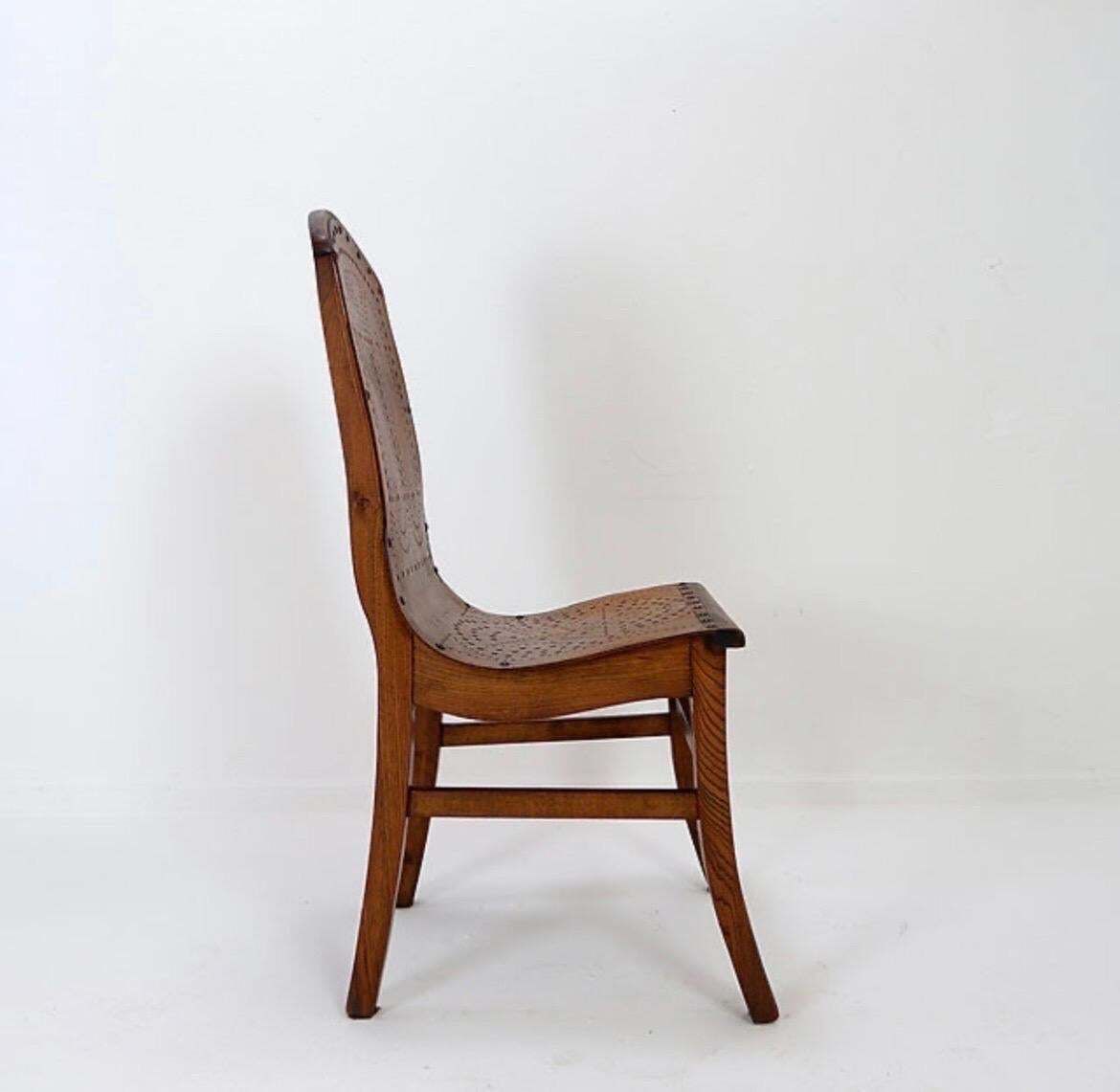 photo for sale Church Chairs With Perforated Plywood, 1920s  Perforated Plywood