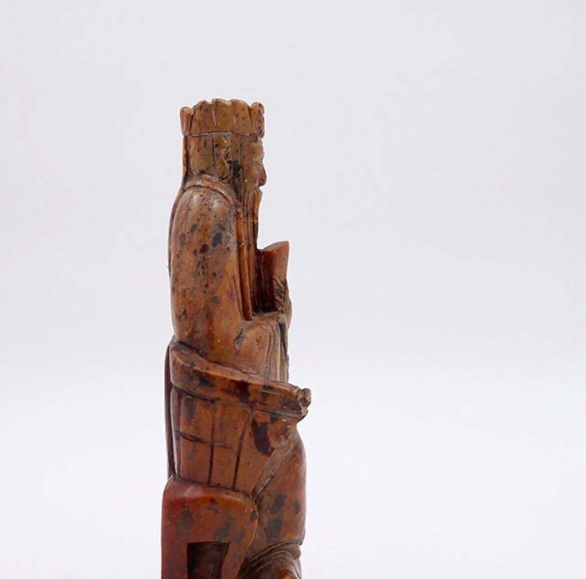 Art A Stone Seal Carved With A Seated Official China, 20th photo