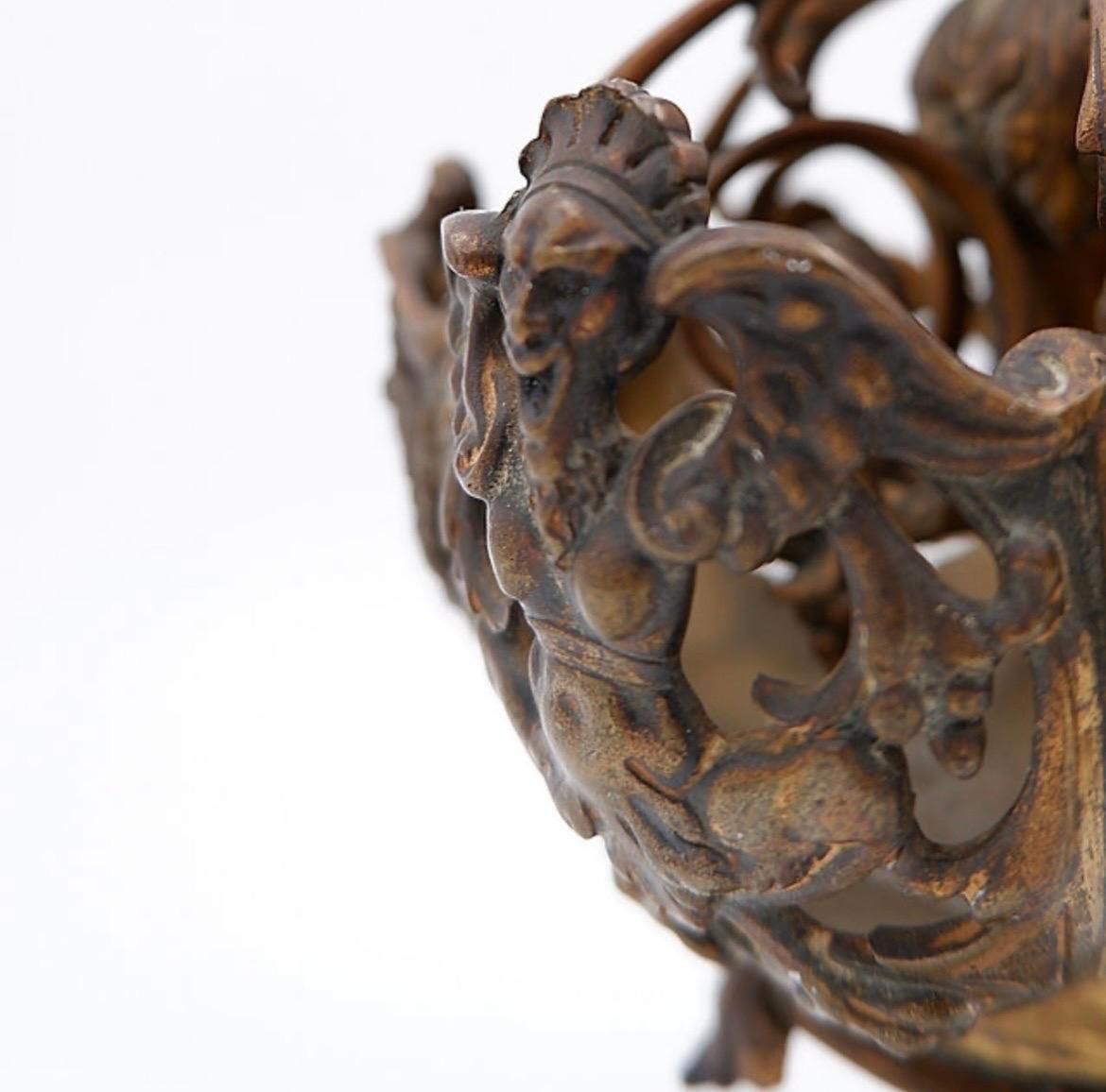 Mid Century Bronze Abstract Sculpture In Belle époque Style, 31.5 Cm photo vintage