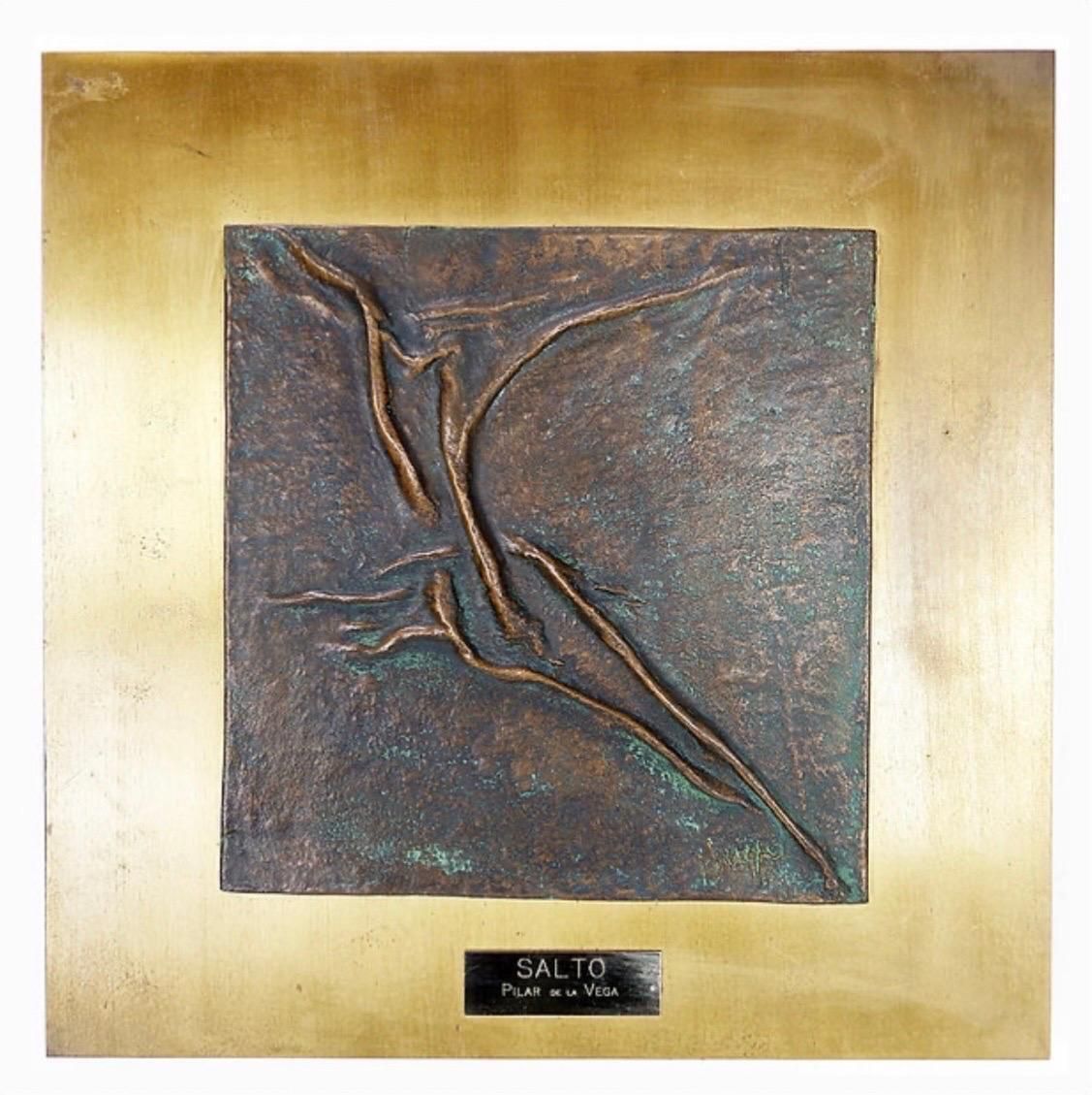 "Salto" Pilar De La Vega Martinez Bronze Sculpture On Panel photo furniture