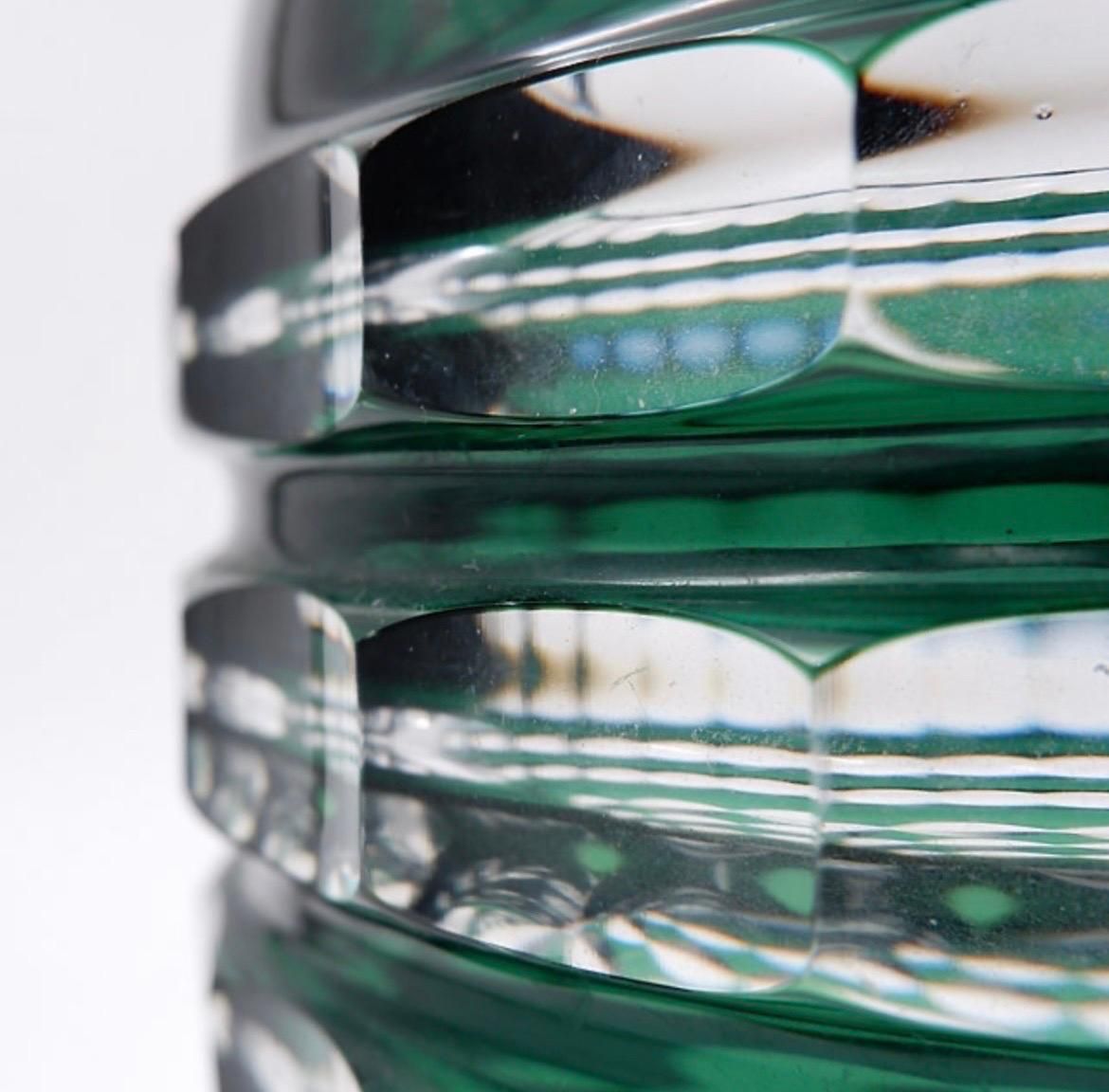 20th Century Crystal Art Deco Vase By Val Saint Lambert Att. To Charles Graffart photo vintage