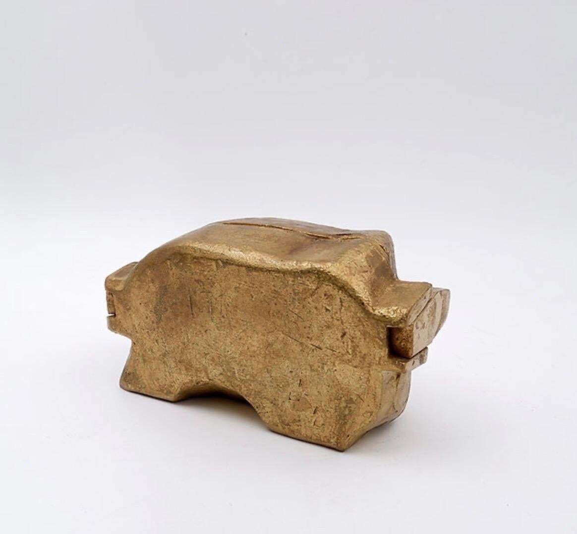 Bronze Foundry Mold Sculpture, Curiosity Cabinet, Vintage Art, 1980 photo buy