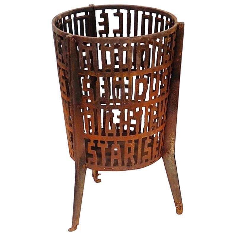 Atelier René Knip Fire Basket, Cor Ten Steel, 2000s