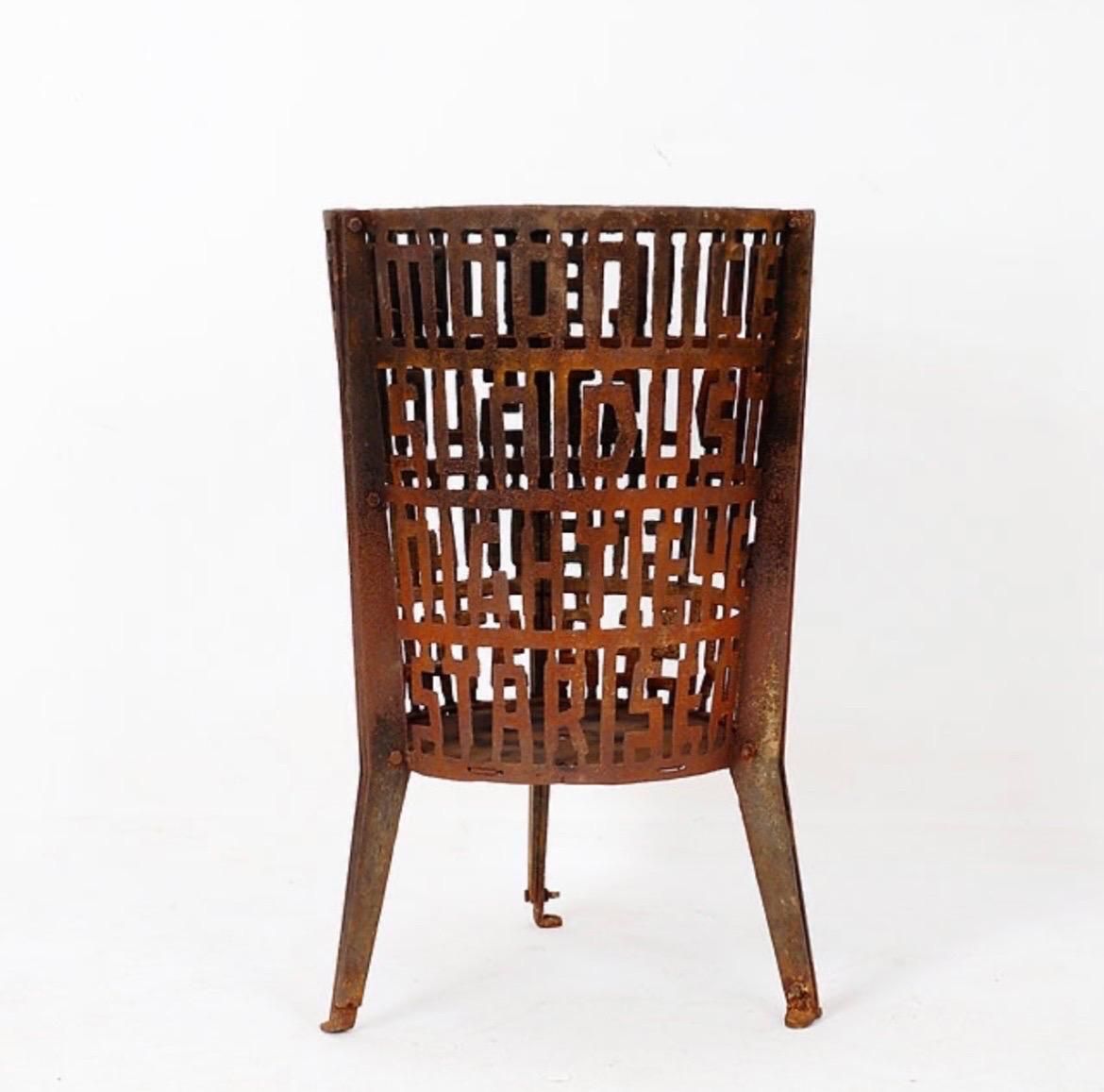 Atelier René Knip Fire Basket, Cor Ten Steel, 2000s photo 754.0