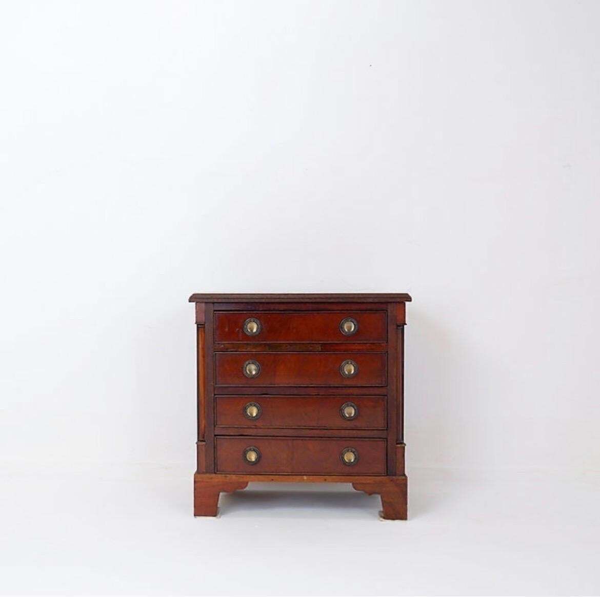 Victorian Style Chest Of Drawers, Hardwood, Antique Commode, 1970s photo vinterior