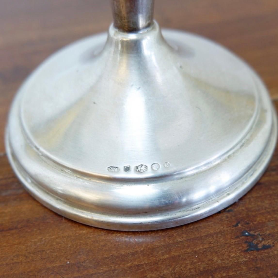 photo furniture Pair Of 1970s Antique Silver Candlesticks, 9cm Diameter, Elegant Art
