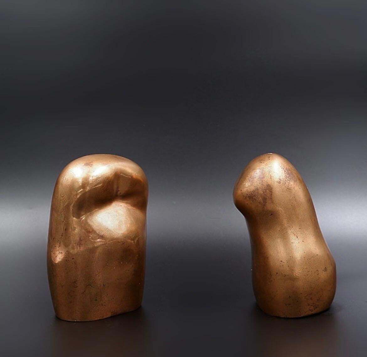 photo furniture Antique Bronze Busts Sculpture Set, Decorative Art, 1987, Good Shape