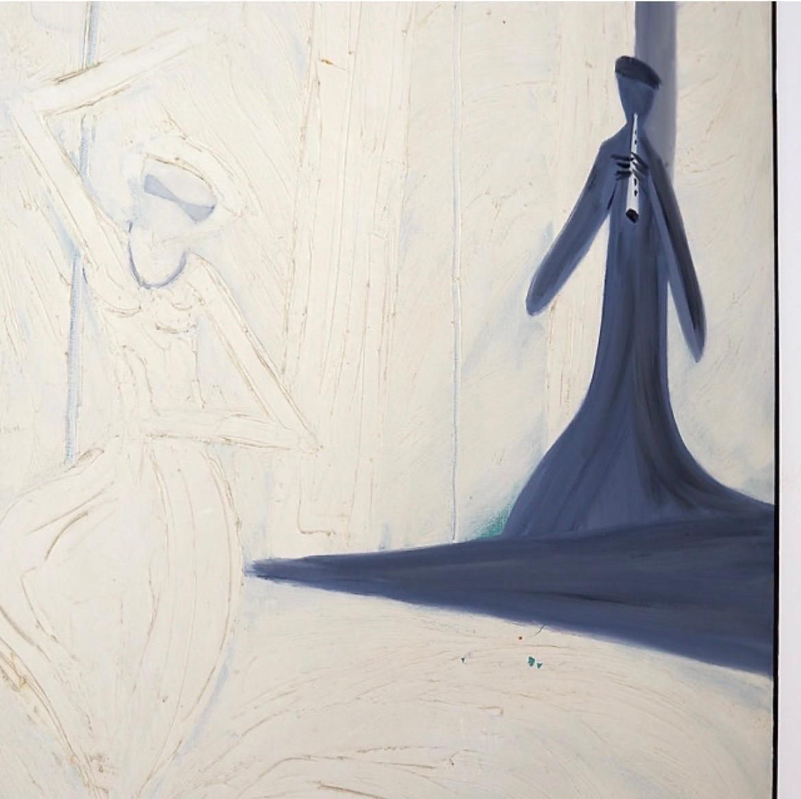 Art "La Danse Du Temps" R.Londot Painting On Canvas   Belgium photo