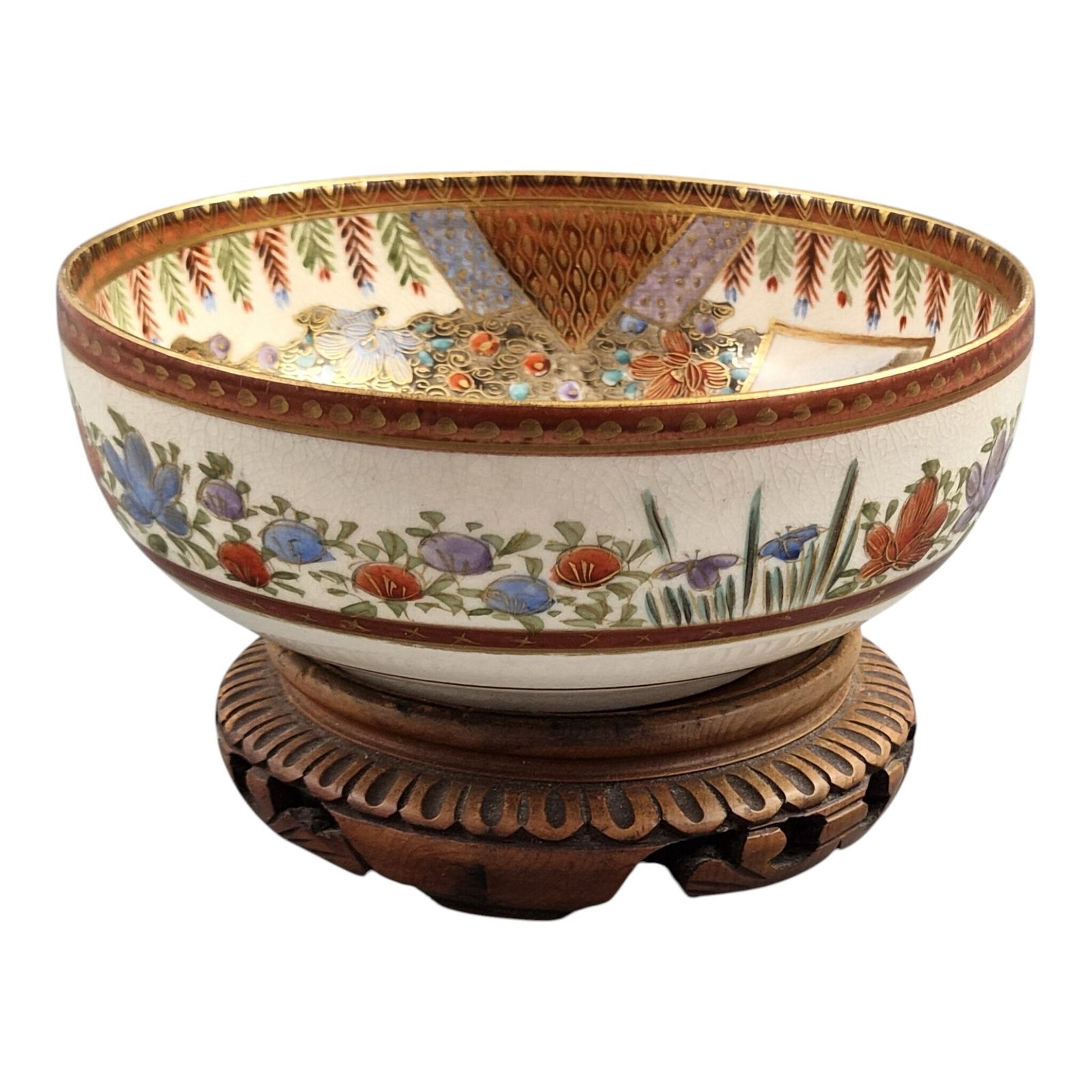 Fijn Meiji Japans Satsuma-kom, gesigneerd Kozan, ca. 1890-1905 photo 1750.0