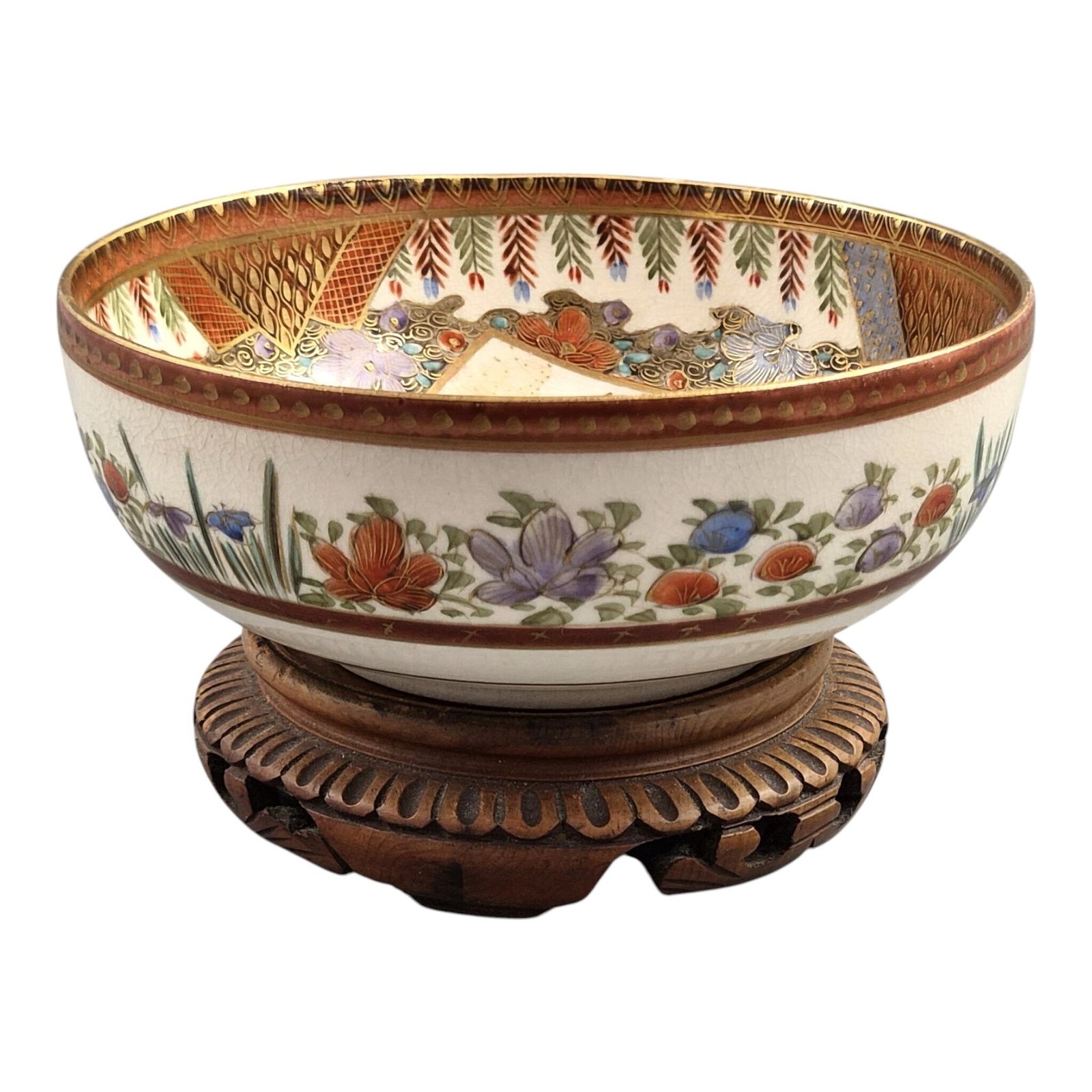 Fijn Meiji Japans Satsuma-kom, gesigneerd Kozan, ca. 1890-1905 photo vinterior