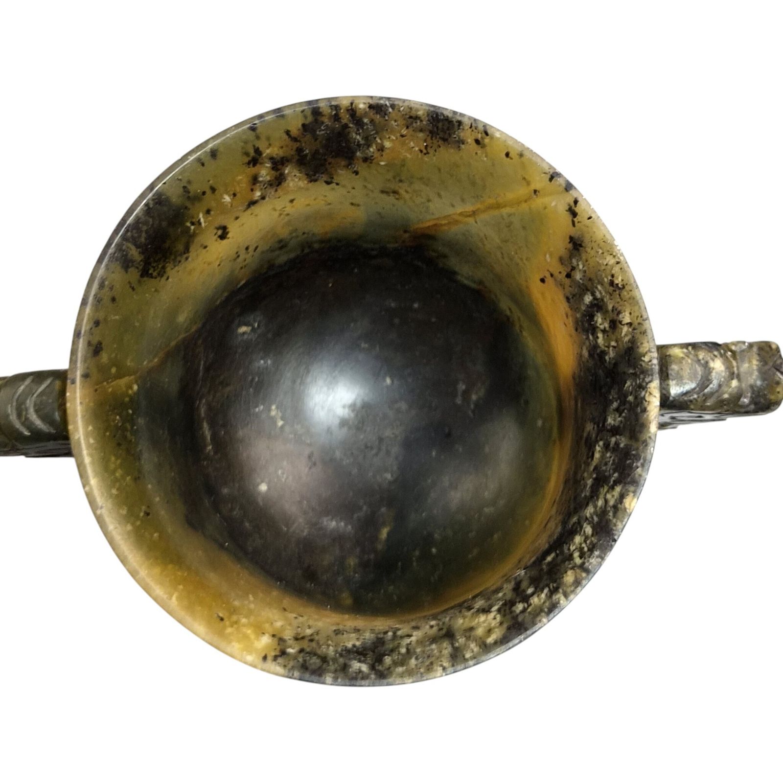 photo furniture Chinese Nephrite Archaistic Scholar’s Cup With Taotie Handles C. 1900–1910