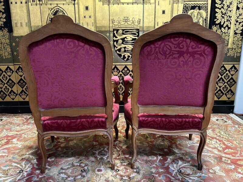 Pair Of Louis XV Style Armchairs, 19th Century photo 1231.0