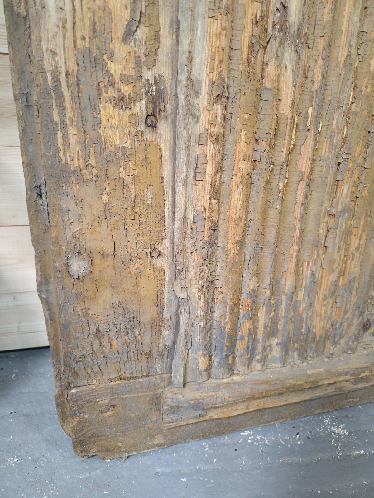 Antique French 19th Century Rustic Wooden Vineyard Cellar Door photo buy