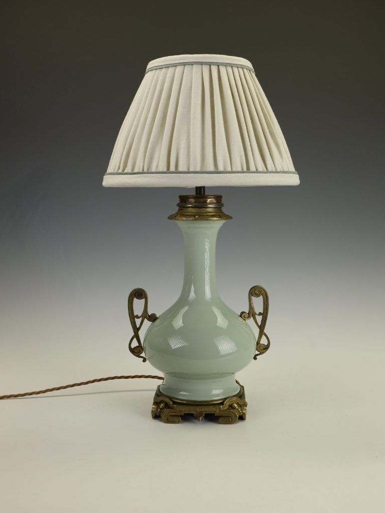 Small Empire Lampshade – Natural With Rosemary Trim | Handmade In The Uk photo furniture